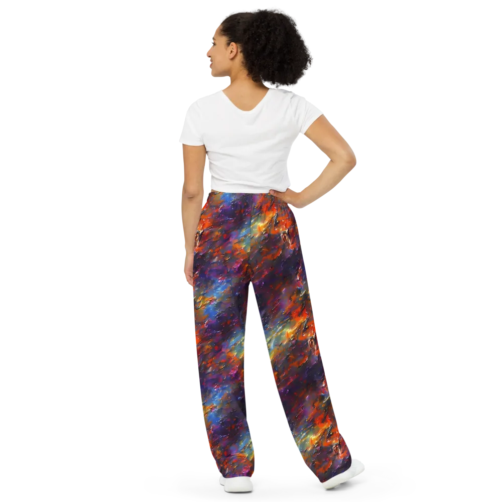 Auroral Ripples on Wide-Leg Pants — Back