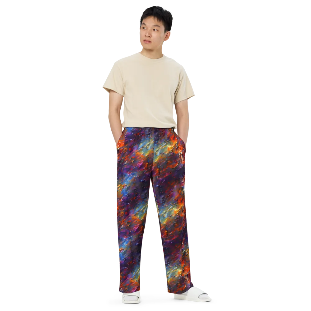 Auroral Ripples on Wide-Leg Pants — Front