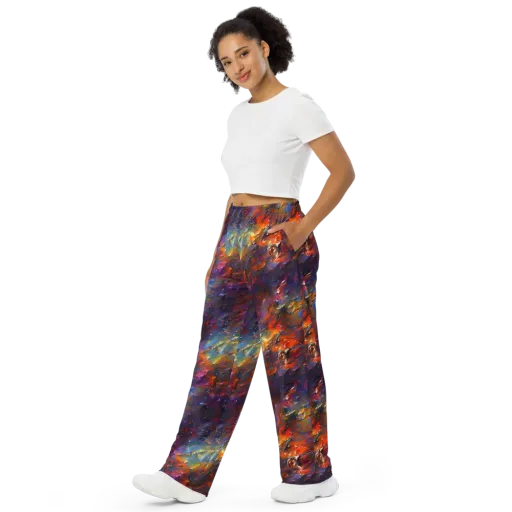 Auroral Ripples on a Wide-Leg Pants
