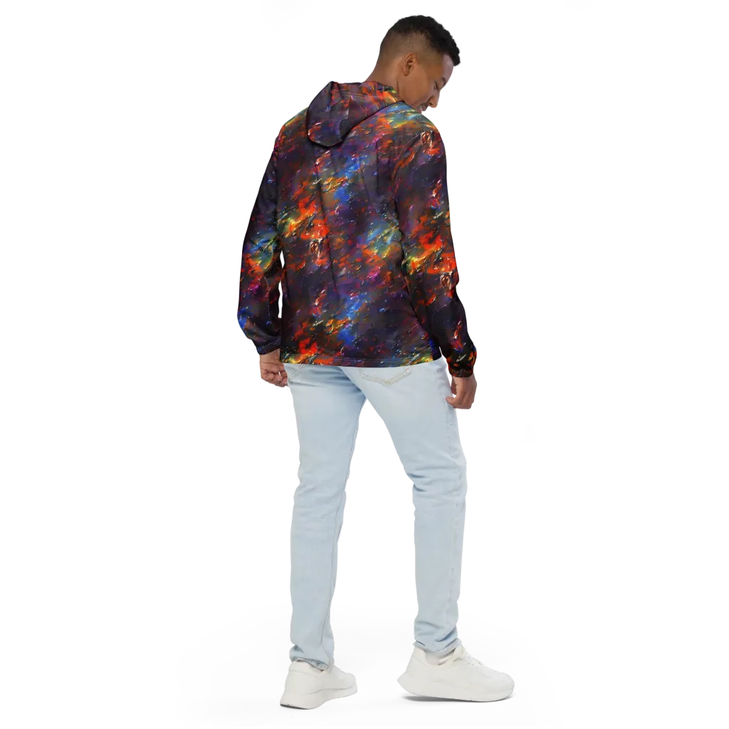 Auroral Ripples on Men's Windbreaker — Back