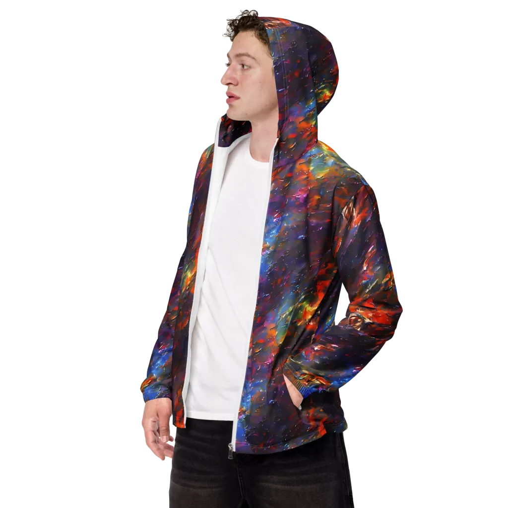 Auroral Ripples on Men's Windbreaker — Left Front