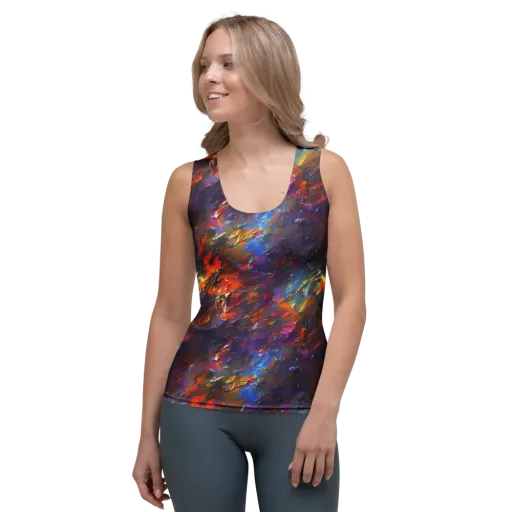 Auroral Ripples on a Women's Tank Top