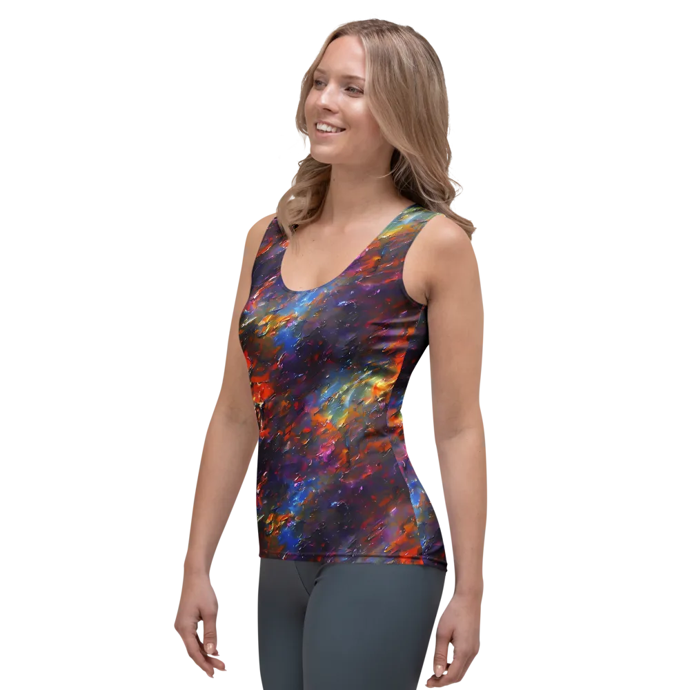 Auroral Ripples on Women's Tank Top — Left Front