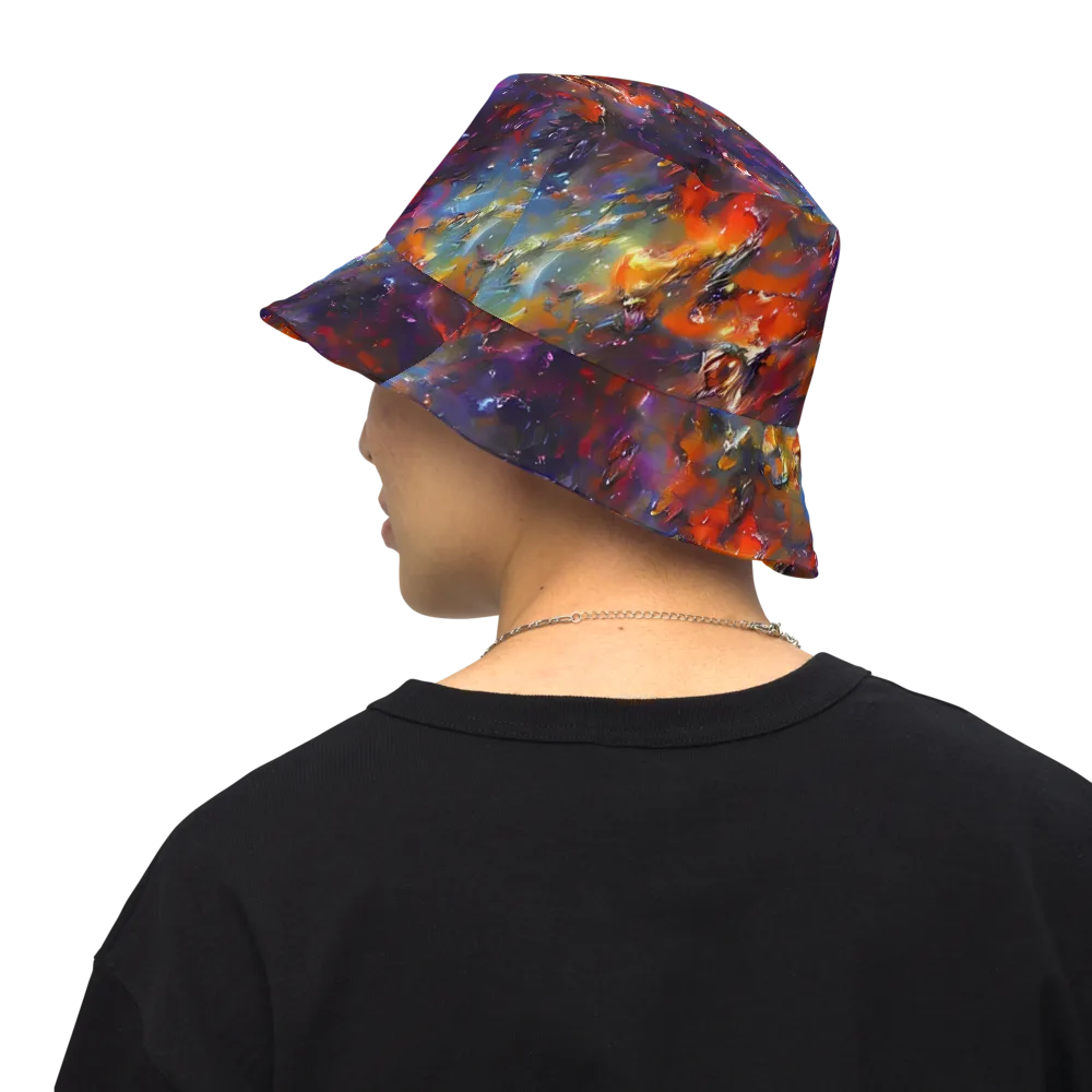 Auroral Ripples on Reversible Bucket Hat — Back Inside
