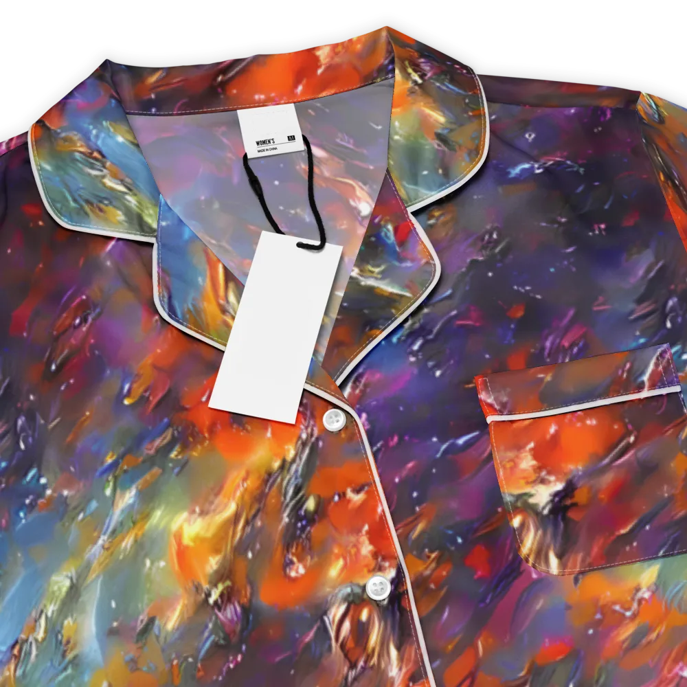 Auroral Ripples on Women's Short Sleeve Pajama Top — Product details