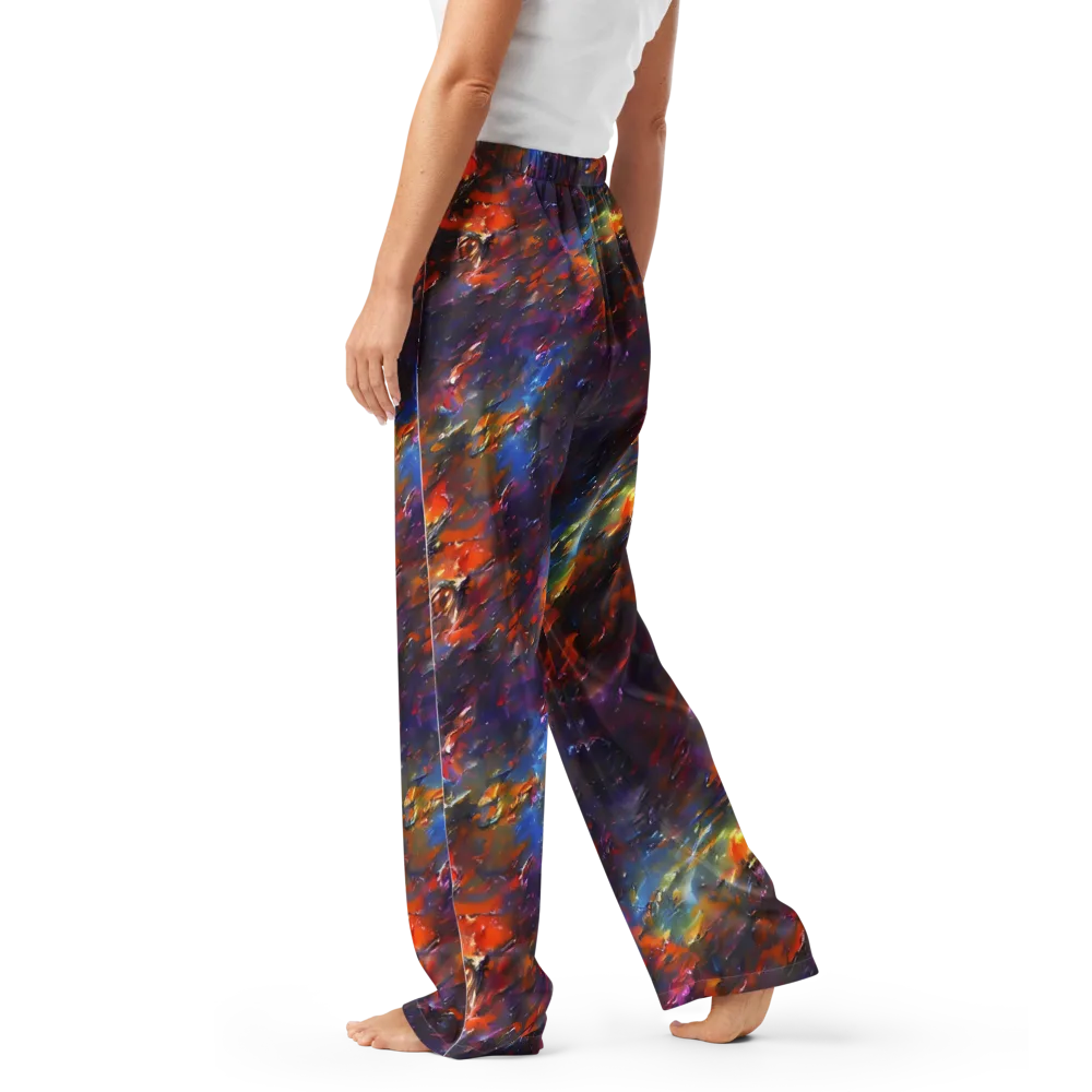 Auroral Ripples on Women's Pajama Pants — Left