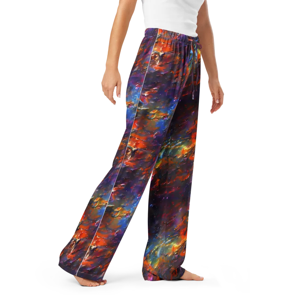 Auroral Ripples on Women's Pajama Pants — Right Front