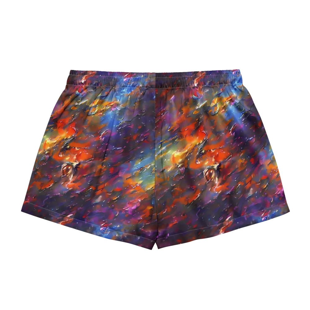 Auroral Ripples on Women's Pajama Shorts — Back