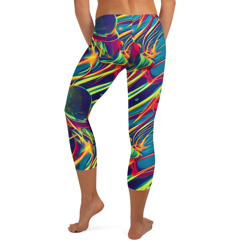 Cosmic Inferno on Capri Leggings — Back