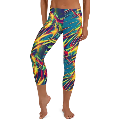 Cosmic Inferno on a Capri Leggings