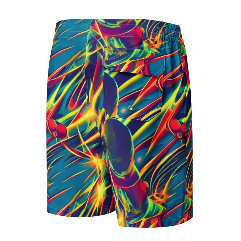 Cosmic Inferno on Men's Board Shorts — Back