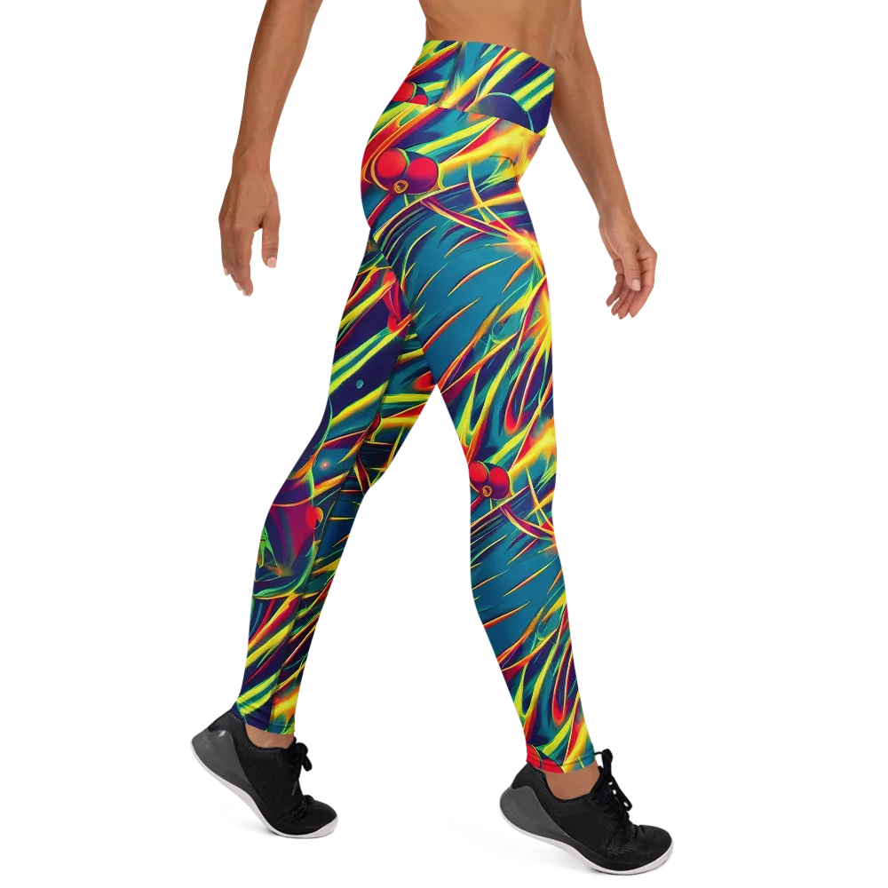 Cosmic Inferno on Yoga Leggings — Right