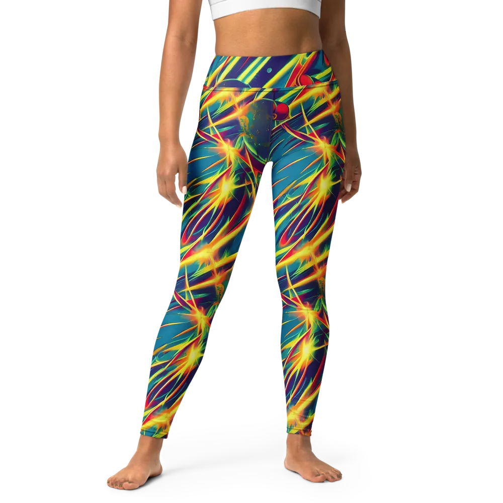 Cosmic Inferno on Yoga Leggings — Front