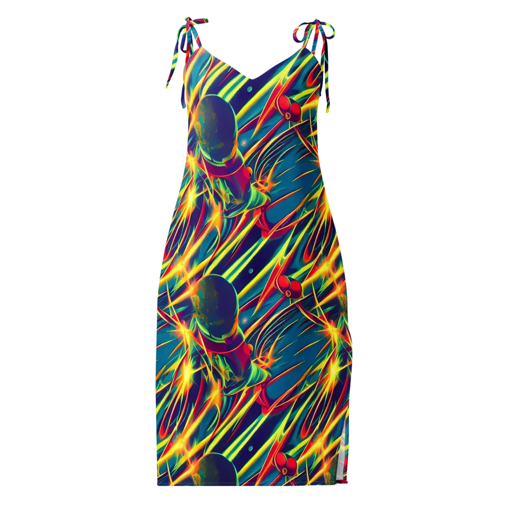 Cosmic Inferno on Slip Dress — Front