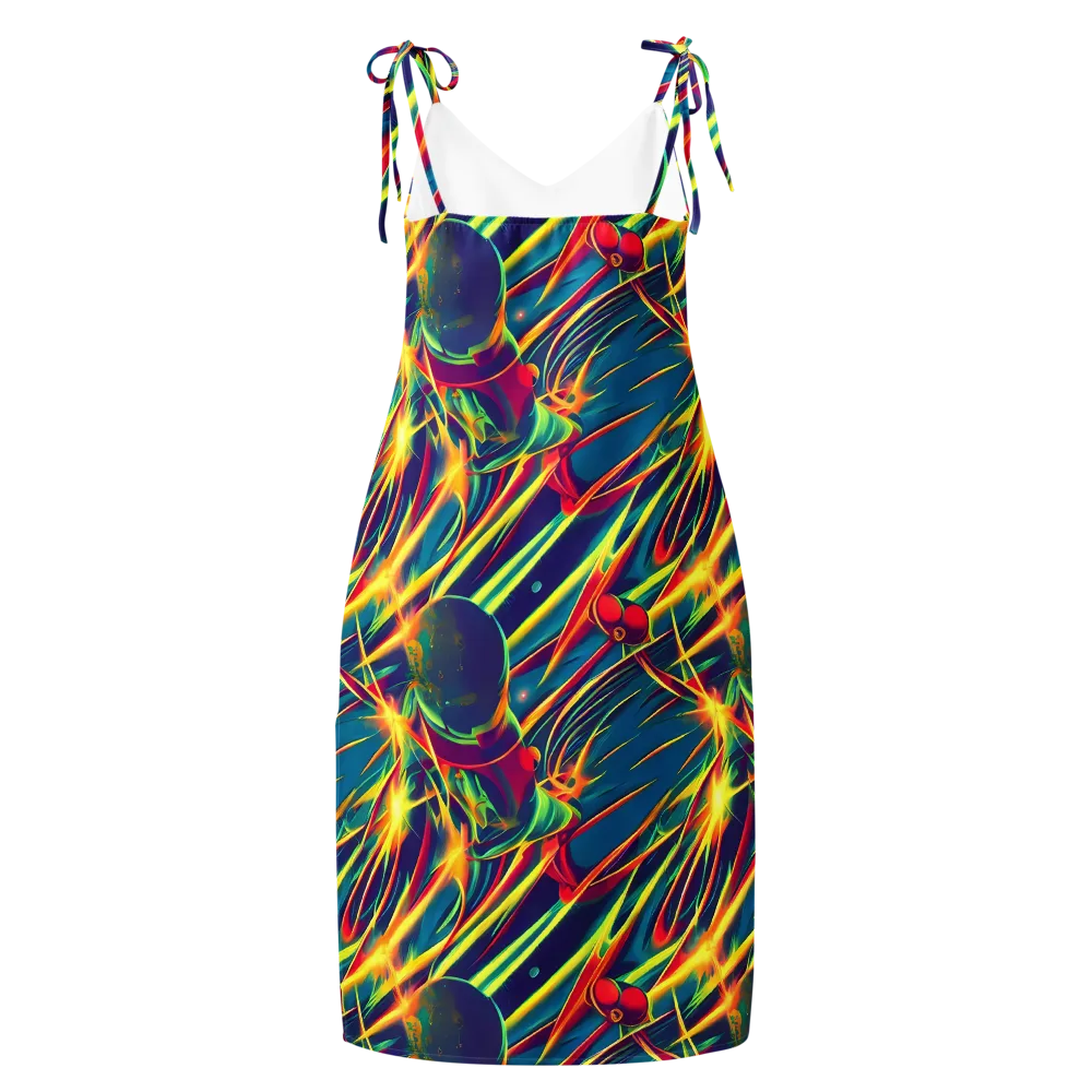Cosmic Inferno on Slip Dress — Back