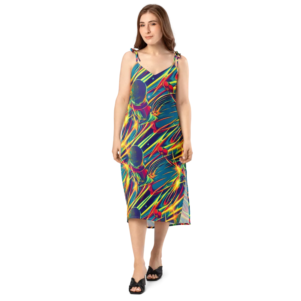 Cosmic Inferno on Slip Dress — Front