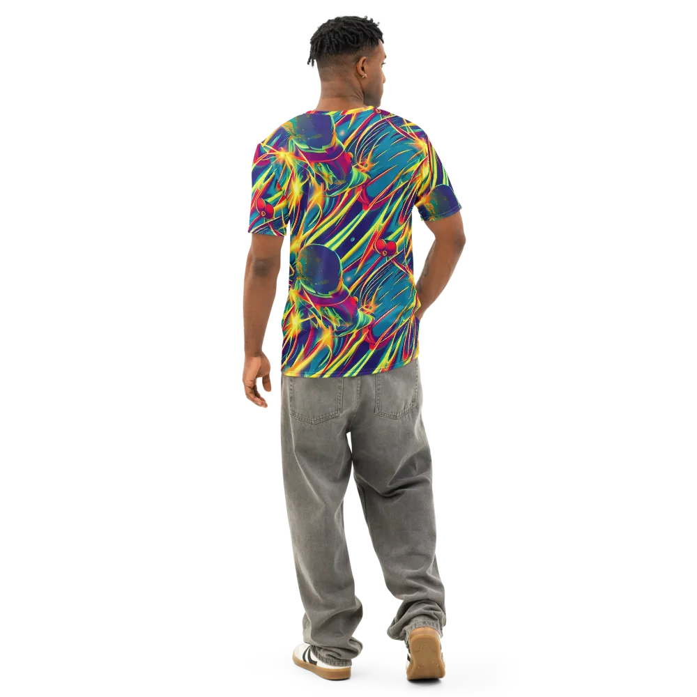 Cosmic Inferno on Men's Cotton Crew Neck T-Shirt — Back