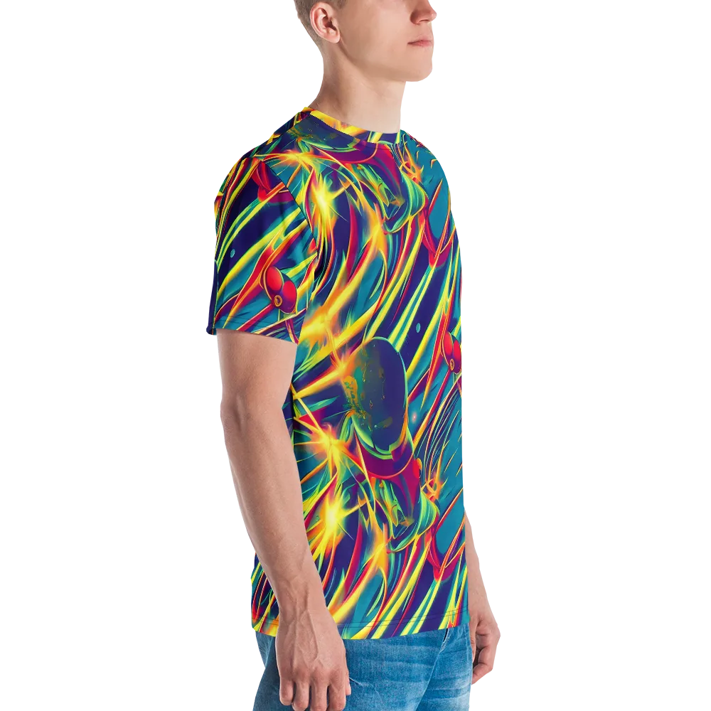 Cosmic Inferno on Men's Crew Neck T-Shirt — Right