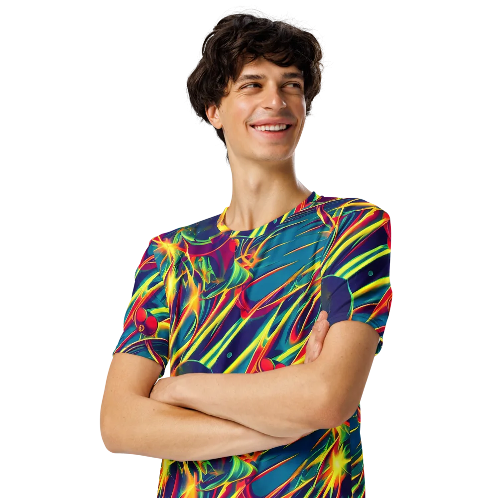 Cosmic Inferno on Men's Crew Neck T-Shirt — Left Front
