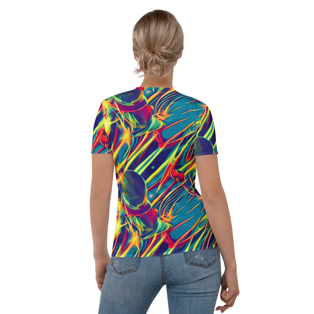 Cosmic Inferno on Women's Crew Neck T-Shirt — Back