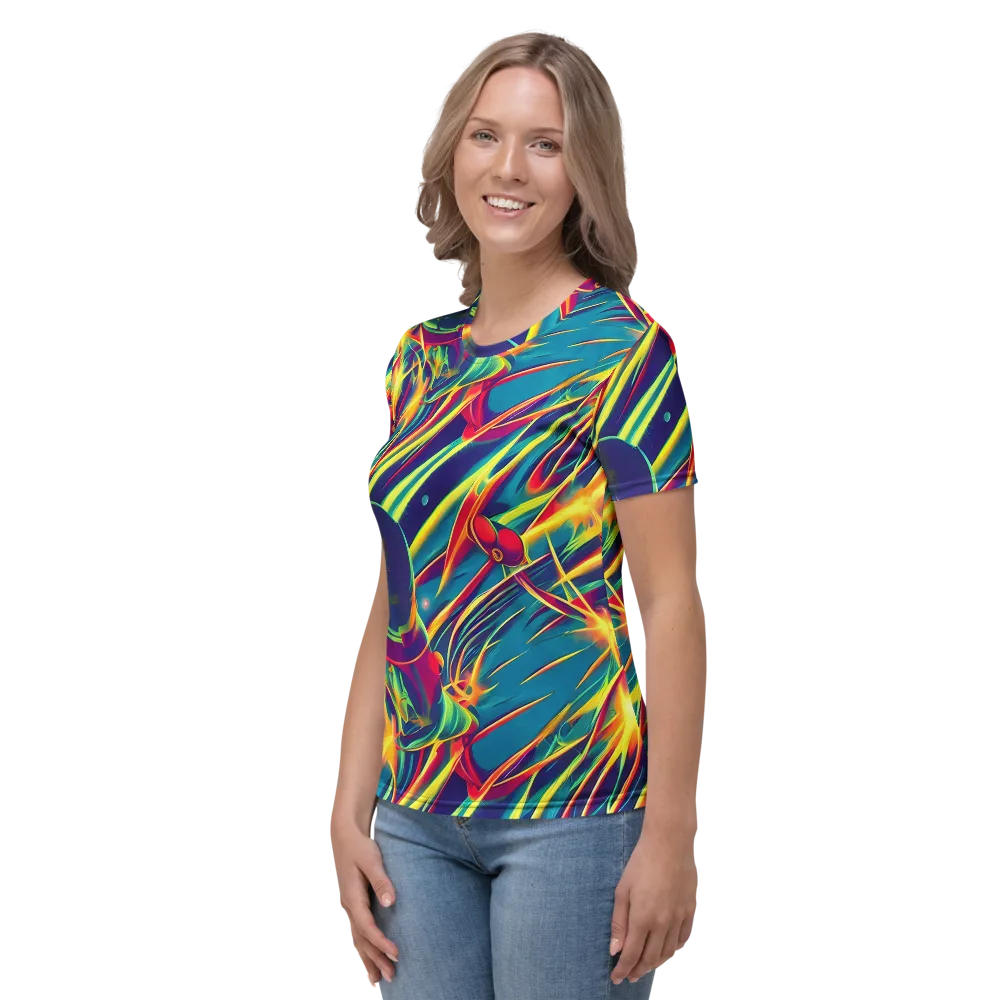 Cosmic Inferno on Women's Crew Neck T-Shirt — Left