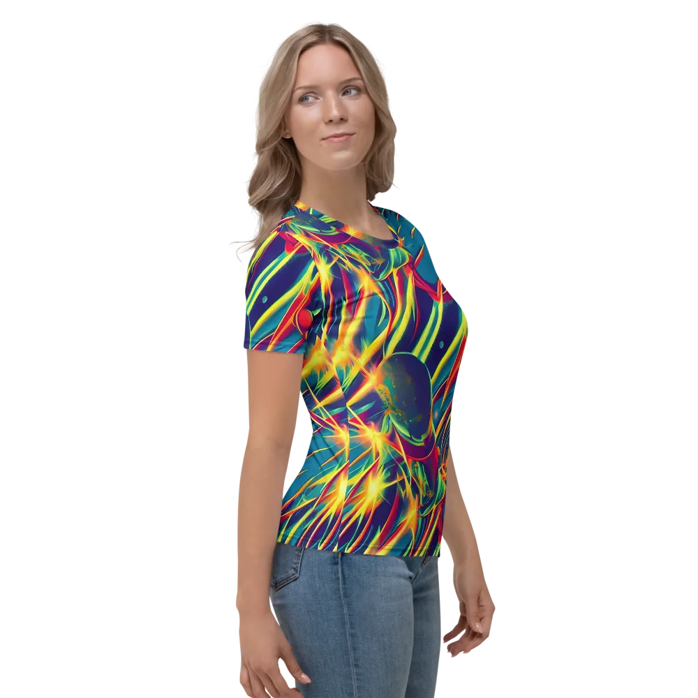 Cosmic Inferno on Women's Crew Neck T-Shirt — Right
