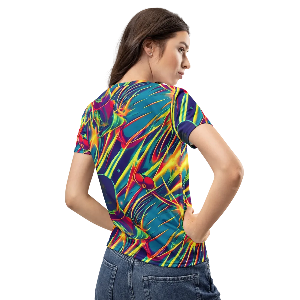 Cosmic Inferno on Women's Crew Neck T-Shirt — Back