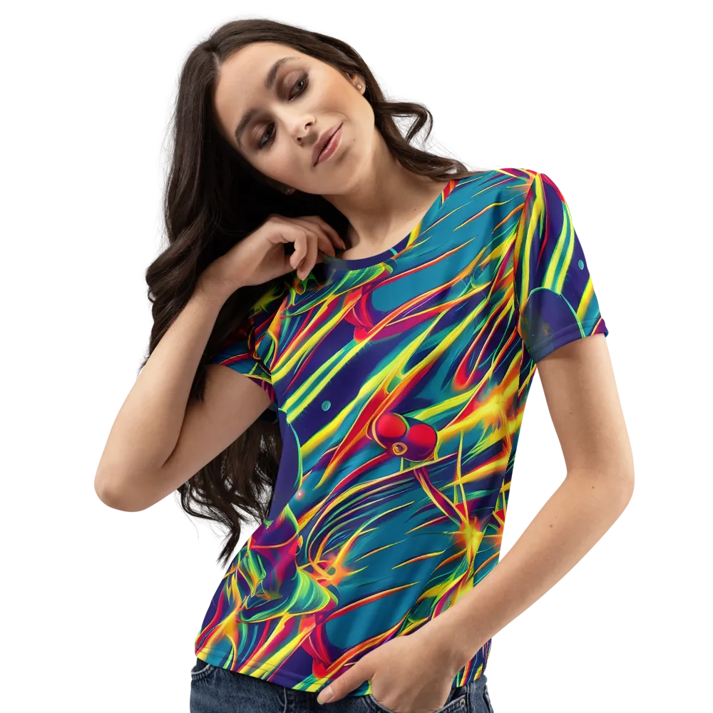 Cosmic Inferno on Women's Crew Neck T-Shirt — Left Front