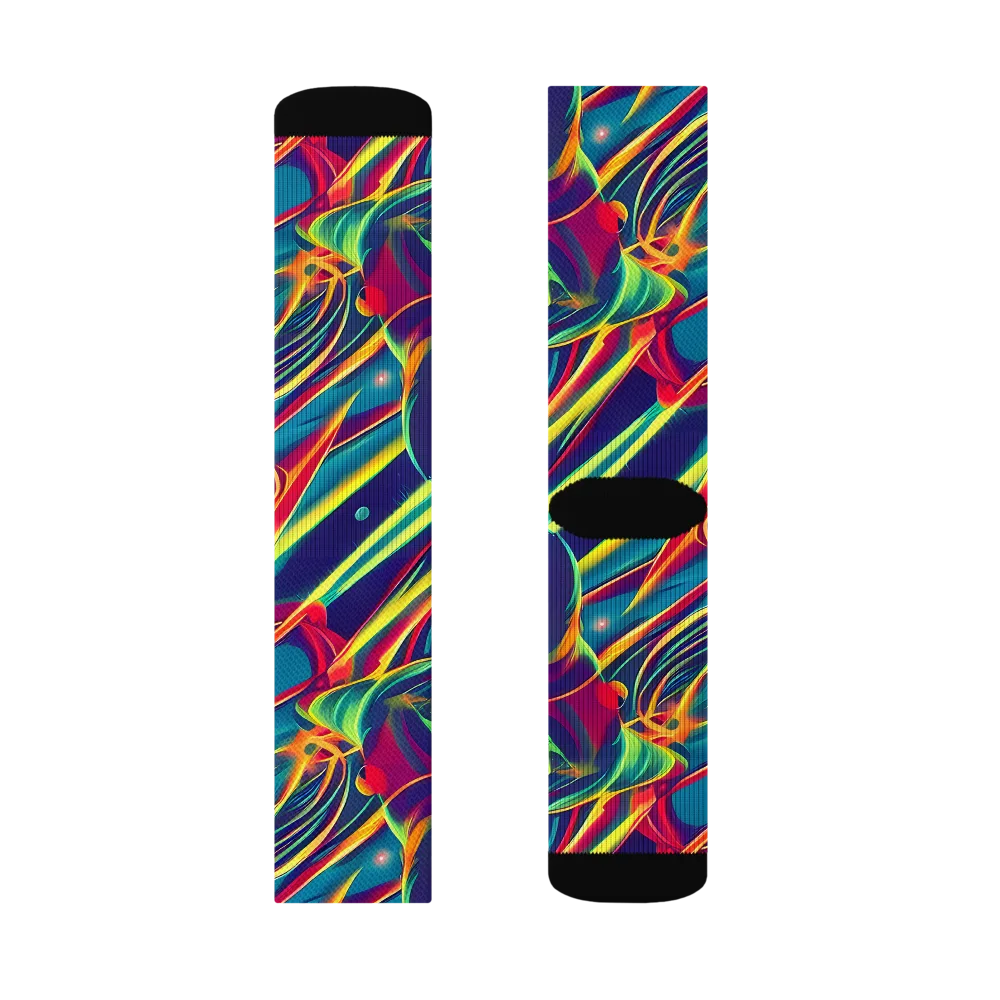 Cosmic Inferno on Socks — Left Sock