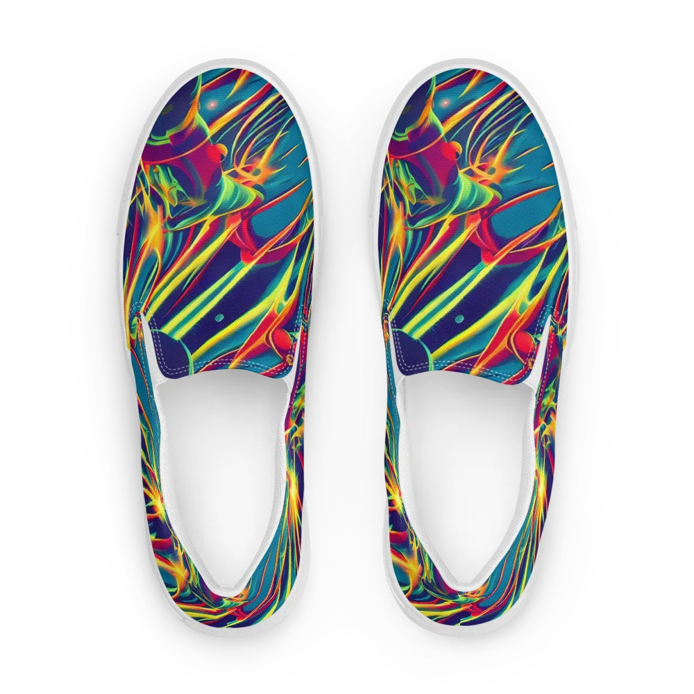 Cosmic Inferno on Women's Slip-On Canvas Shoes — Front
