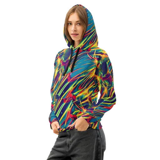 Cosmic Inferno on a Cotton Hoodie