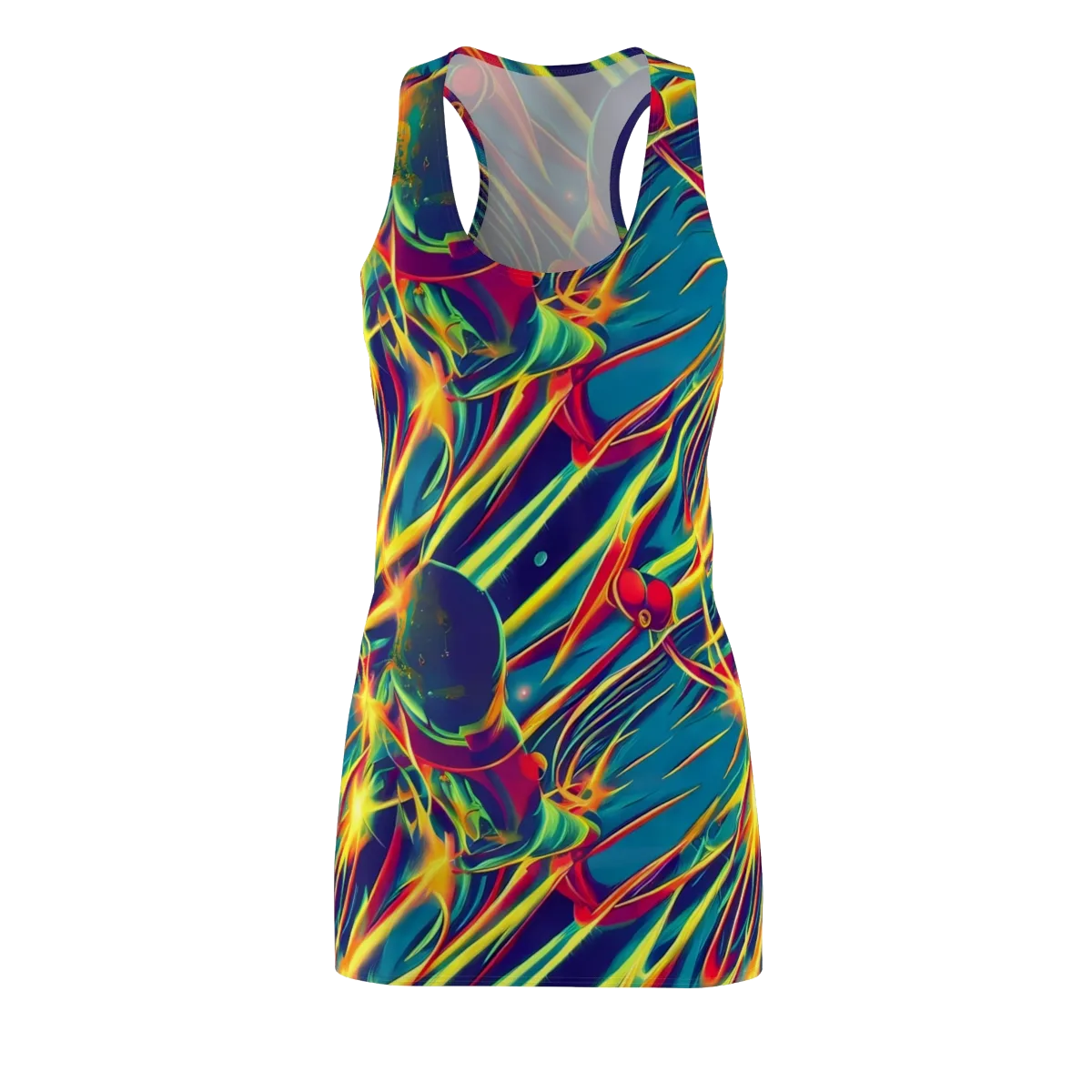 Cosmic Inferno on Racerback Dress — Front