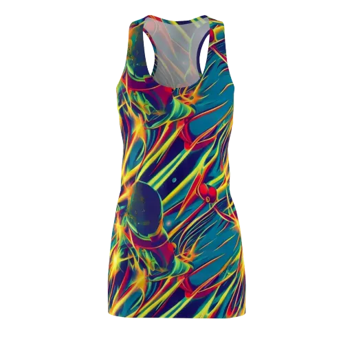 Cosmic Inferno on a Racerback Dress