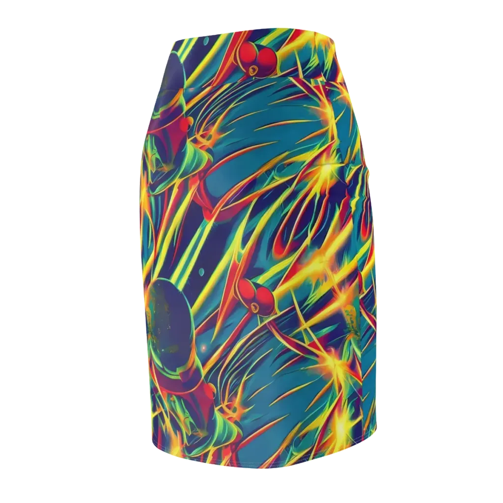 Cosmic Inferno on Pencil Skirt — Back Side