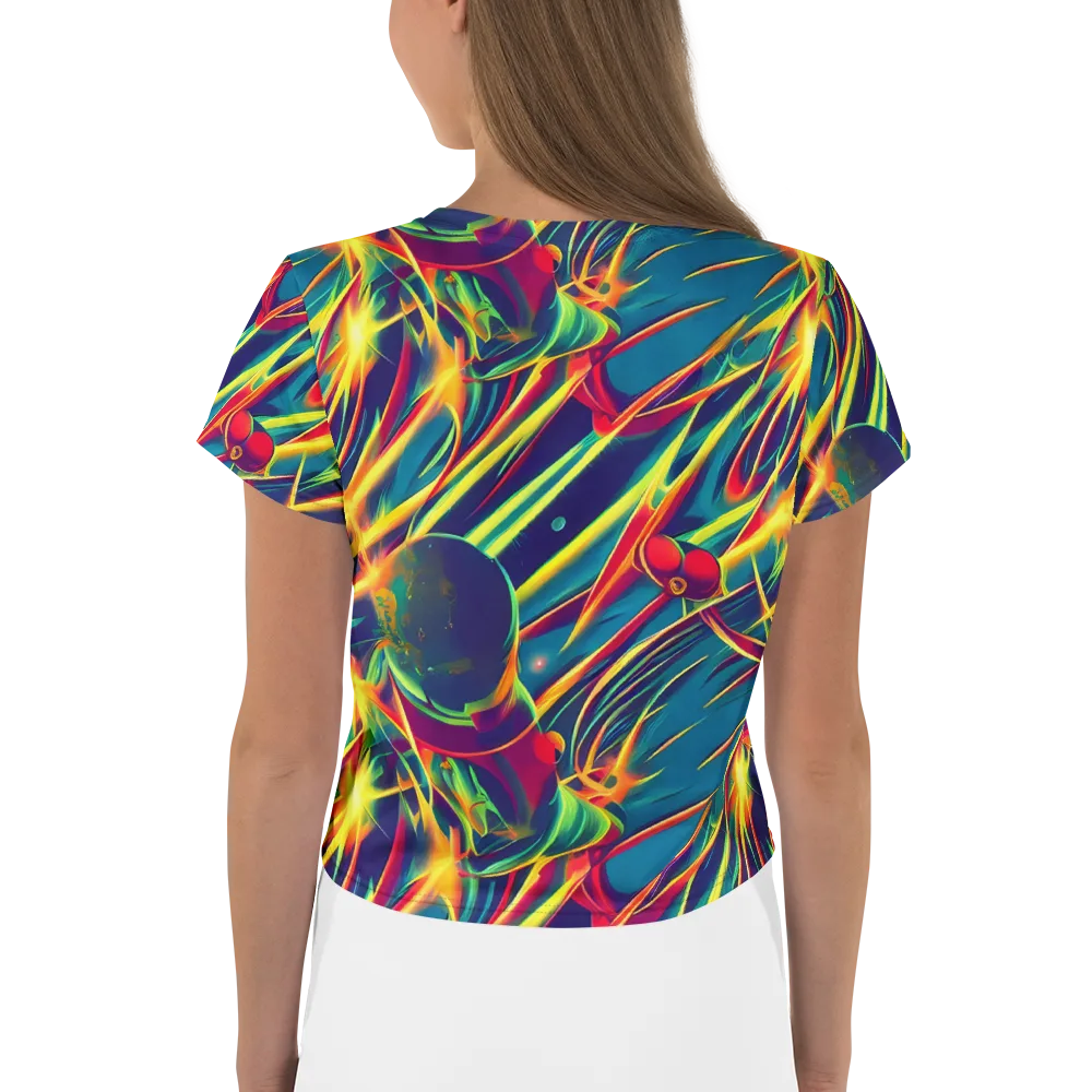 Cosmic Inferno on Crop Tee — Back