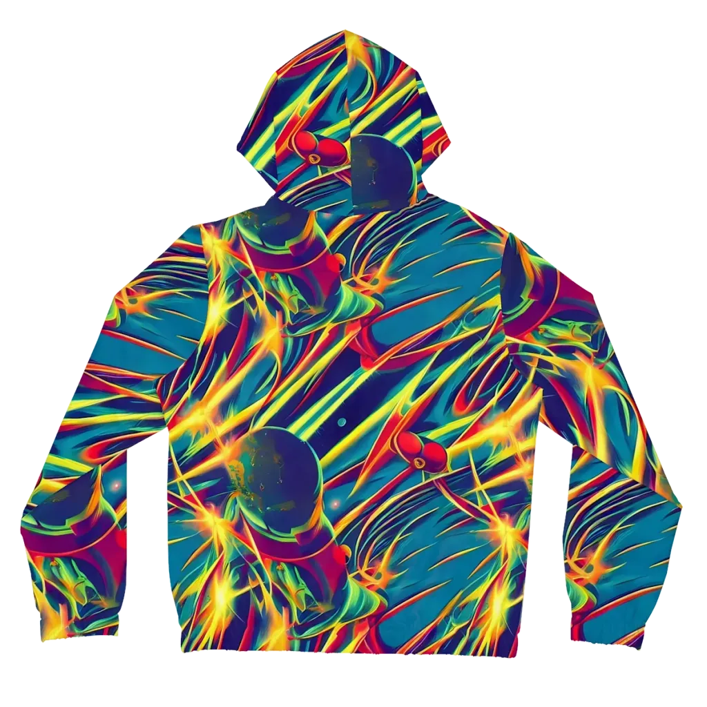 Cosmic Inferno on Women's Full-Zip Hoodie — Back