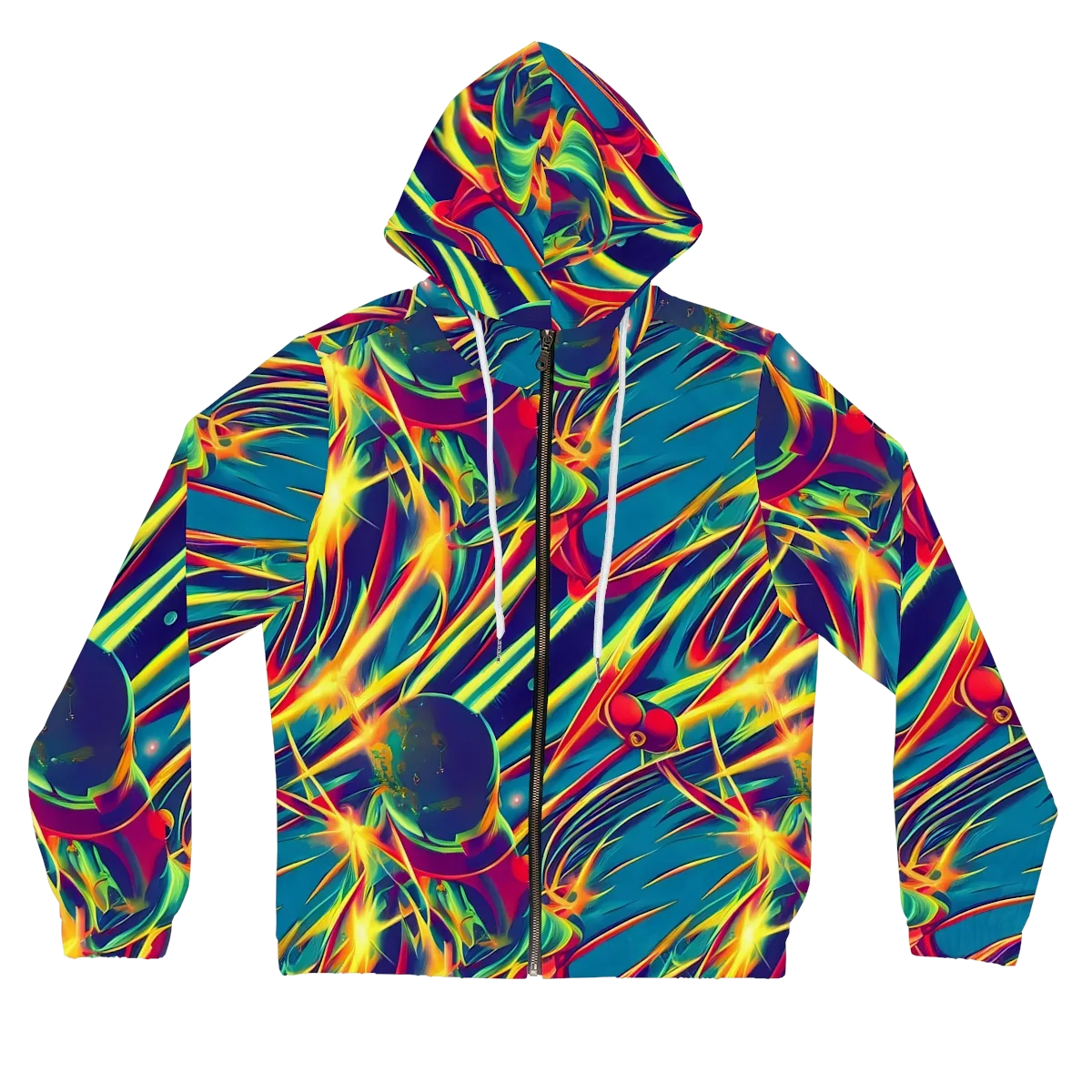 Cosmic Inferno on Women's Full-Zip Hoodie — Front