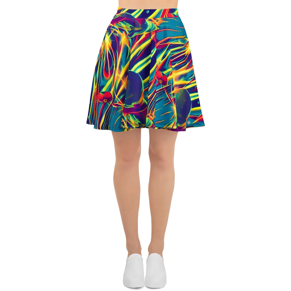 Cosmic Inferno on Skater Skirt — Front
