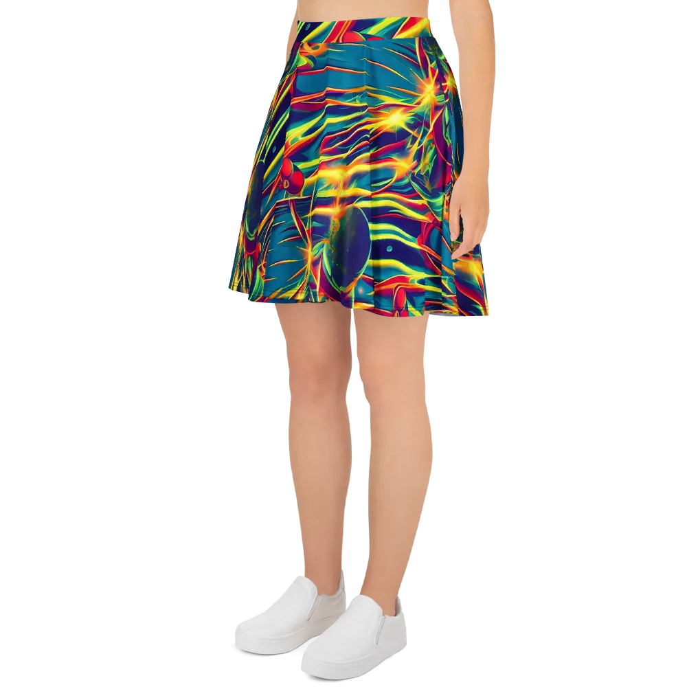 Cosmic Inferno on Skater Skirt — Left