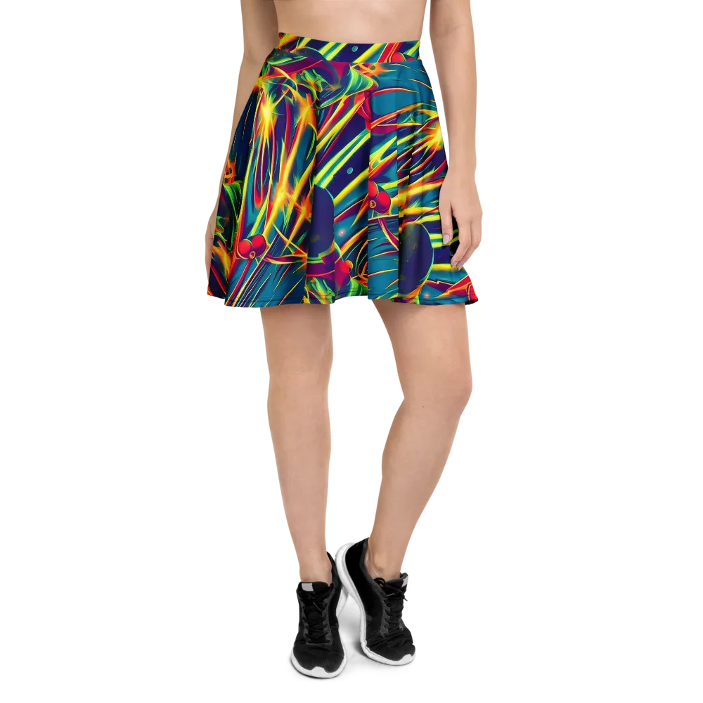 Cosmic Inferno on Skater Skirt — Front