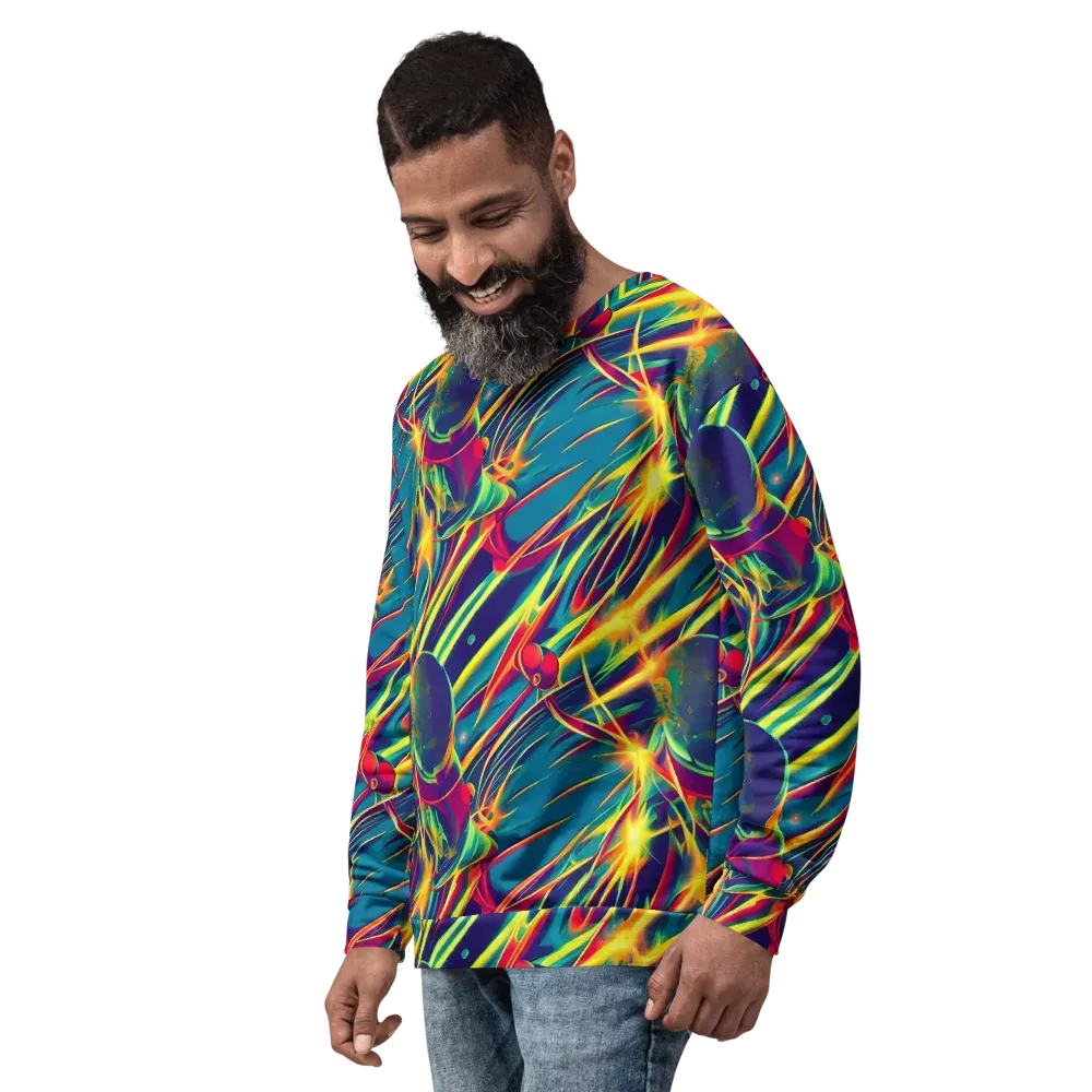 Cosmic Inferno on Sweatshirt — Left Front