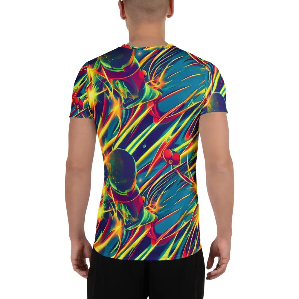 Cosmic Inferno on Men's Athletic T-Shirt — Back