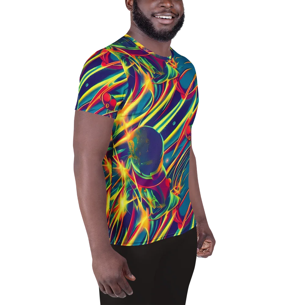 Cosmic Inferno on Men's Athletic T-Shirt — Right