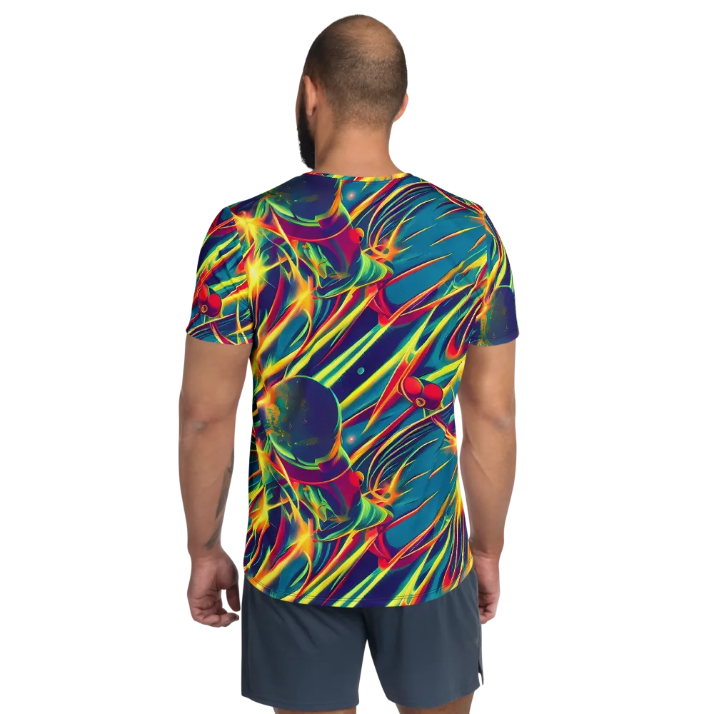 Cosmic Inferno on Men's Athletic T-Shirt — Back