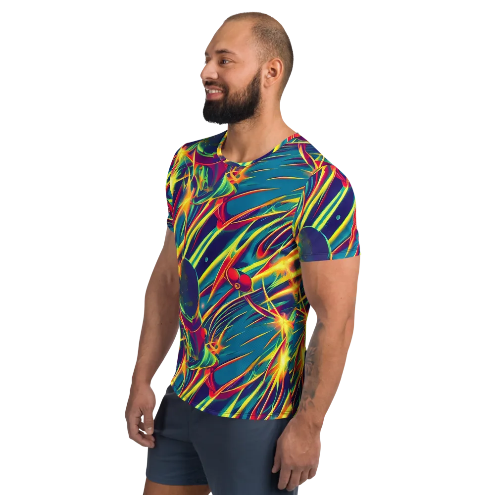 Cosmic Inferno on Men's Athletic T-Shirt — Left