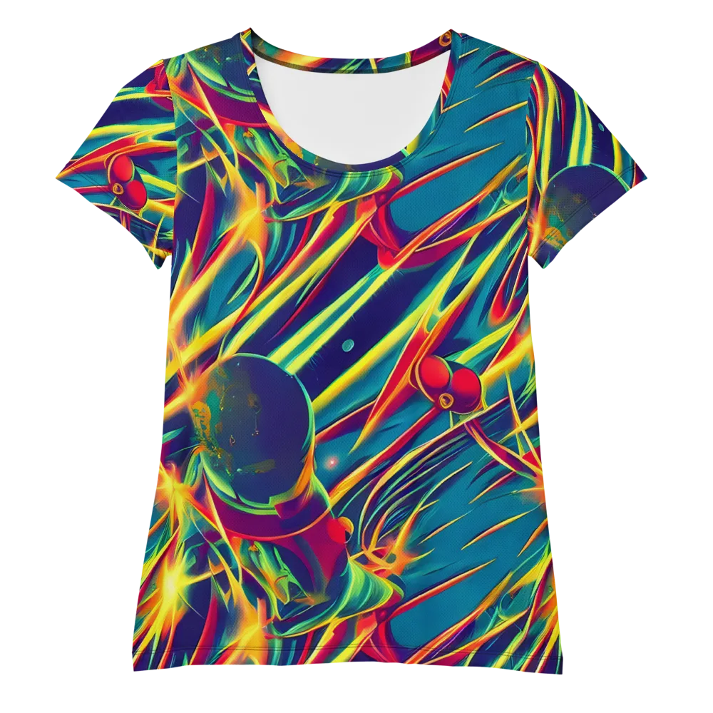 Cosmic Inferno on Women's Athletic T-Shirt — Front