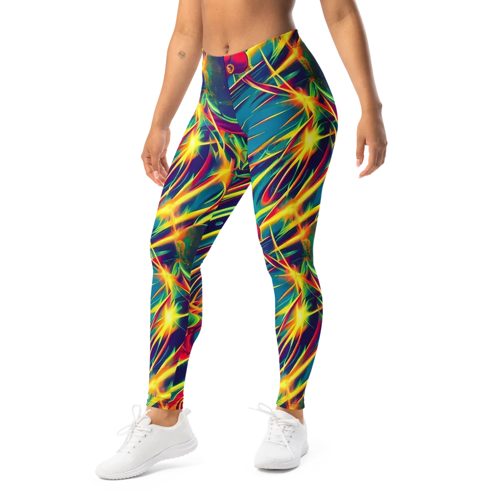 Cosmic Inferno on Leggings — Left Front