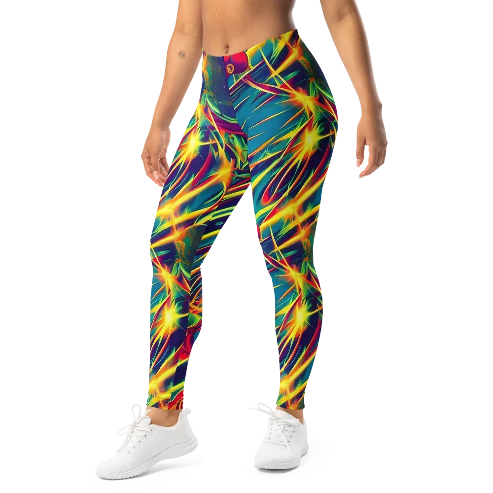 Cosmic Inferno on Leggings — Left Front