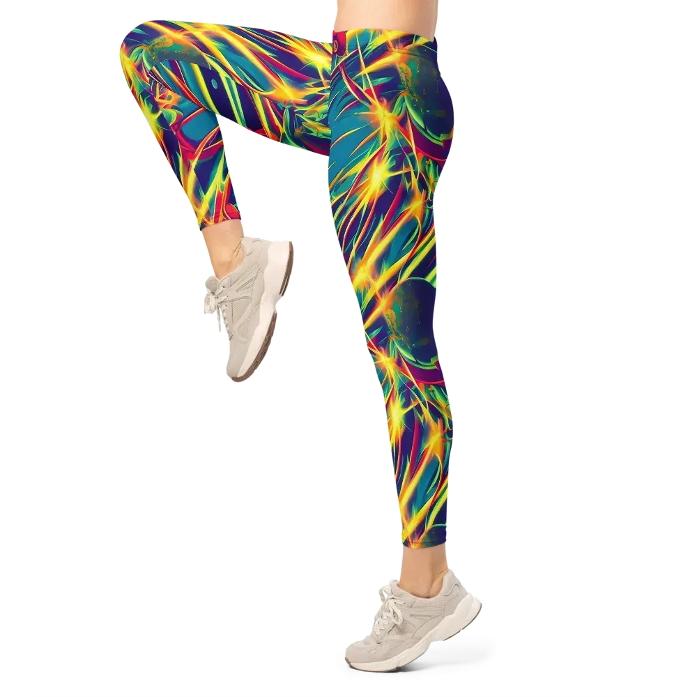 Cosmic Inferno on Leggings — Left