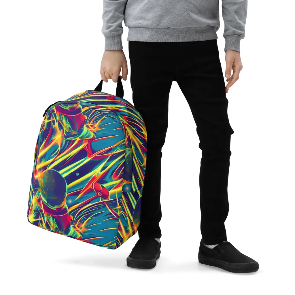 Cosmic Inferno on Minimalist Backpack — Zoomed-in